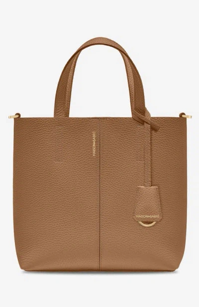 Maison De Sabre Small Leather Soft Tote In Sandstone Manhattan