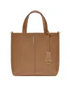 Maison De Sabre Maison De Sabré Small Leather Soft Tote In Sandstone Manhattan