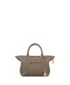 Maison De Sabre Small Leather Weekender Bag In Gray