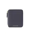 Maison De Sabre Small Leather Zip Around Wallet In Graphite Sky