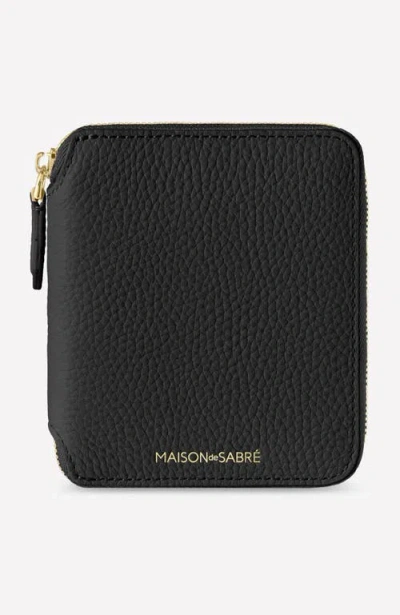 Maison De Sabre Maison De Sabré Small Leather Zip Around Wallet In Pomegranate Caviar