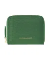 Maison De Sabre Maison De Sabré Small Leather Zipped Wallet In Emerald Green