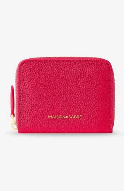 Maison De Sabre Women's Small Leather Zipped Wallet In Shibuya Fuchsia