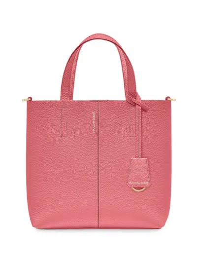 Maison De Sabre Small Leather Soft Tote In Pink