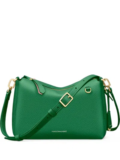 Maison De Sabre Soft Trio Leather Shoulder Bag In Green