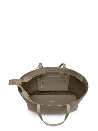 Maison De Sabre Soft Zip-top Tote Bag In Brown