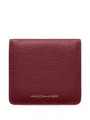 Maison De Sabre Leather Compact Mirror In Red