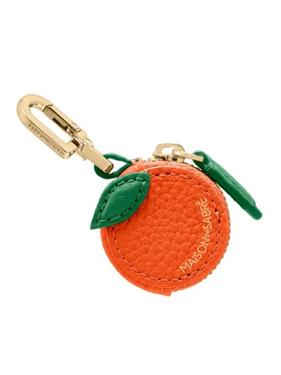 Maison De Sabre Sabremoji Fruit Charm In Orange