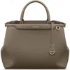 Maison De Sabre Palais Leather Large Tote Bag In Gray