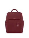 Maison De Sabre Medium Leather Soft Backpack In Red