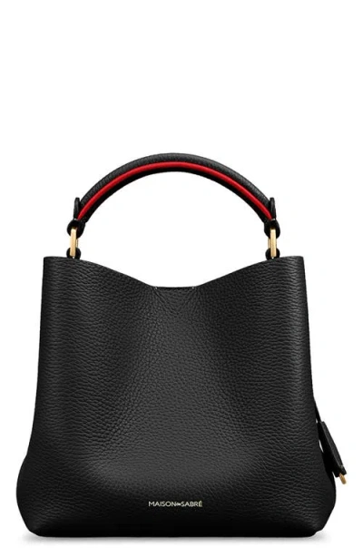Maison De Sabre Mini Bucket Tote Bag In Black
