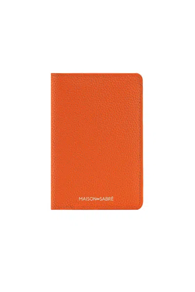 Maison De Sabre The Passport Holder In Manhattan Orange