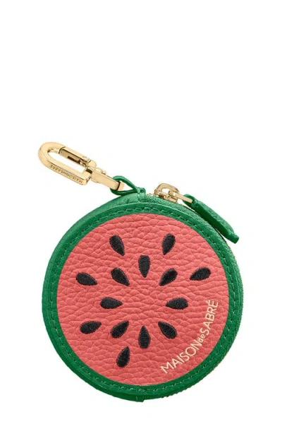 Maison De Sabre Maison De Sabré The Sabrémoji Fruit Coin Purse In Green