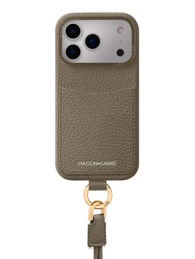 Maison De Sabre The Sling Card-slot Iphone 17 Pro Case In Brown
