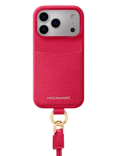 Maison De Sabre The Sling Card-slot Iphone 17 Pro Case In Red