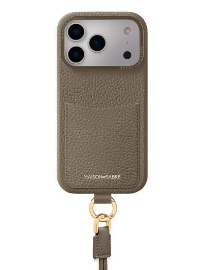 Maison De Sabre The Sling Card-slot Iphone 17 Pro Max Case In Green