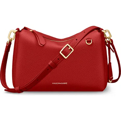 Maison De Sabre Soft Trio Logo-detail Shoulder Bag In Red