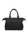 Maison De Sabre Large Leather Weekender Bag In Black Caviar