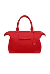 Maison De Sabre Large Leather Weekender Bag In Pomegranate Red