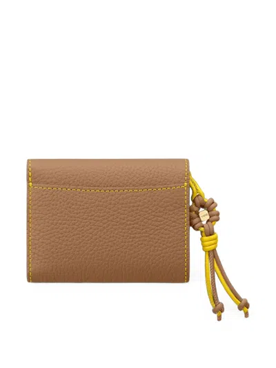Maison De Sabre Trifold Leather Wallet In Brown