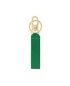 Maison De Sabre Maison De Sabré Upcycled Leather Keychain In Emerald Green