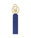 Maison De Sabre Upcycled Leather Keychain In Lapis Blue