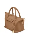 Maison De Sabre Weekender Full-grain Lock Leather Tote Bag In Brown