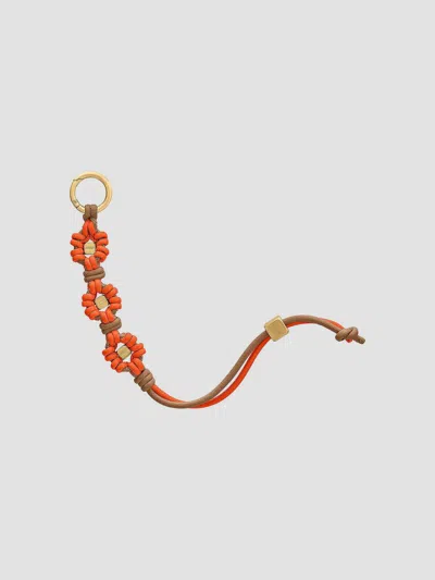 Maison De Sabre Women's Bloom Edition Leather Wristlet Charm In Manhattan Sandstone