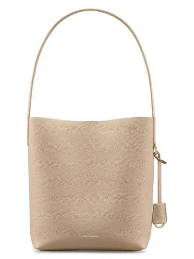 Maison De Sabre Women's Leather Bucket Soft Tote Bag