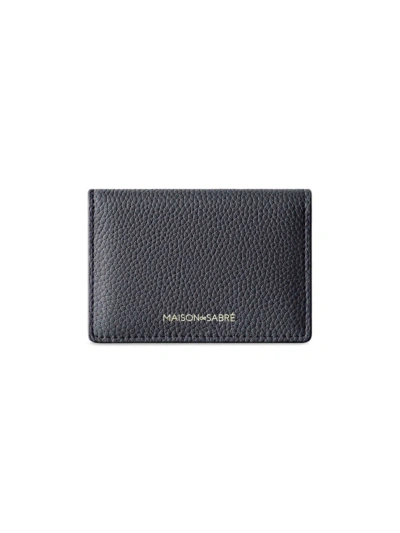 Maison De Sabre Women's Leather Card Case In Graphite Grey