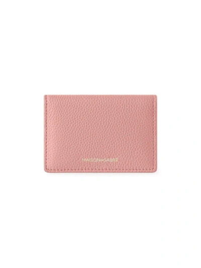Maison De Sabre Women's Leather Card Case In Pink Lily