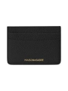 Maison De Sabre Maison De Sabré Leather Card Holder In Black Caviar