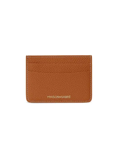 Maison De Sabre Women's Leather Card Holder In Brown