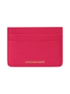 Maison De Sabre Leather Card Holder In Shibuya Fuchsia