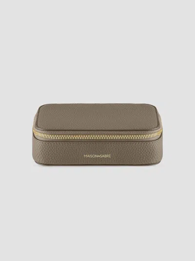 Maison De Sabre Women's Leather Jewelry Case In Brown