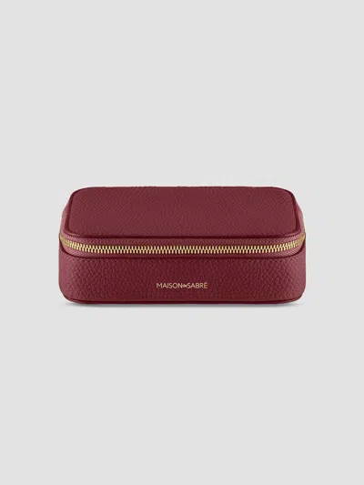 Maison De Sabre Women's Leather Jewelry Case In Brown