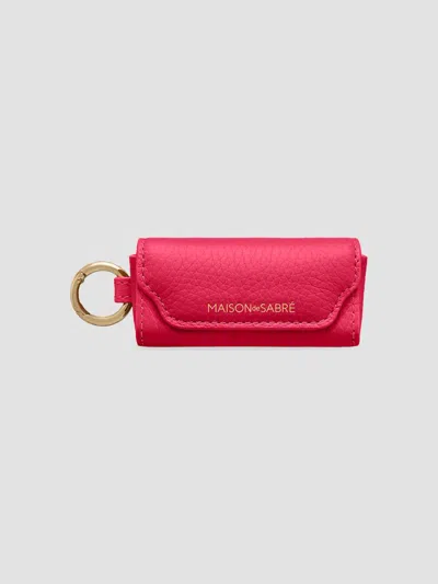 Maison De Sabre Women's Leather Lipstick Charm In Fuchsia Lavender