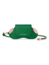Maison De Sabre Women's Leather Sunglasses Sling Case In Green