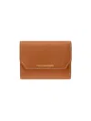 Maison De Sabre Women's Leather Trifold Wallet In Pecan Brown