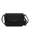 Maison De Sabre Maison De Sabré Micro Leather Flap Bag In Black Caviar