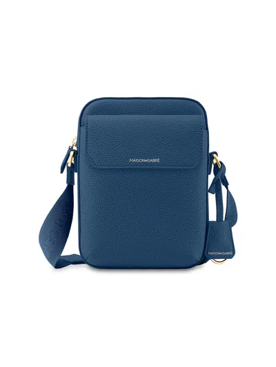 Maison De Sabre Women's Small Leather Messenger Bag In Blue