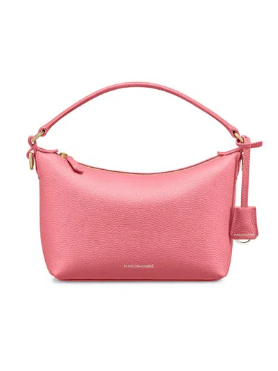 Maison De Sabre Women's Small Leather Soft Hobo Bag In Pink
