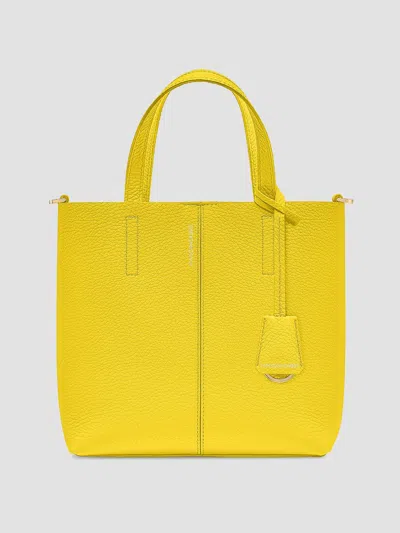 Maison De Sabre Women's Small Leather Soft Tote Bag In Daisy Yellow