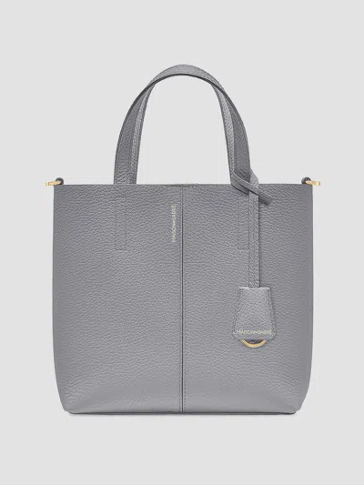 Maison De Sabre Women's Small Leather Soft Tote Bag In Gray