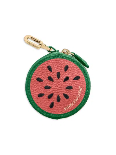 Maison De Sabre Women's The Sabrémoji Fruit Coin Purse In Orange