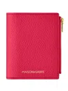 Maison De Sabre Zipped Bifold Leather Wallet In Pink