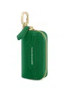 Maison De Sabre Zipped Clip Key Case Charm In Green