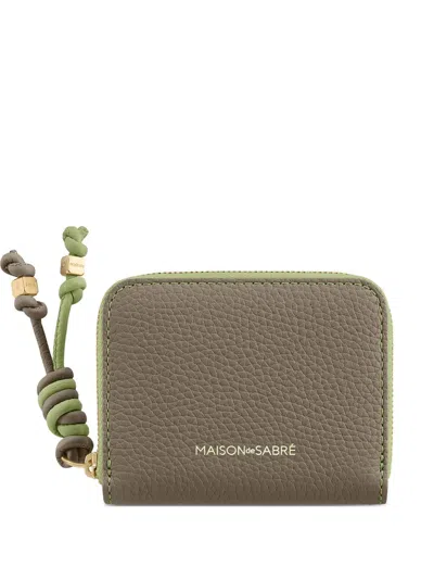 Maison De Sabre Zipped Cuboidal Small Wallet In Neutral
