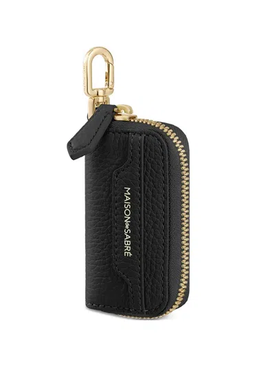 Maison De Sabre Zipped Key Case Charm In Black