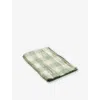 Maison De Vacances Sauge Check-print Vintage Linen Napkin In Green